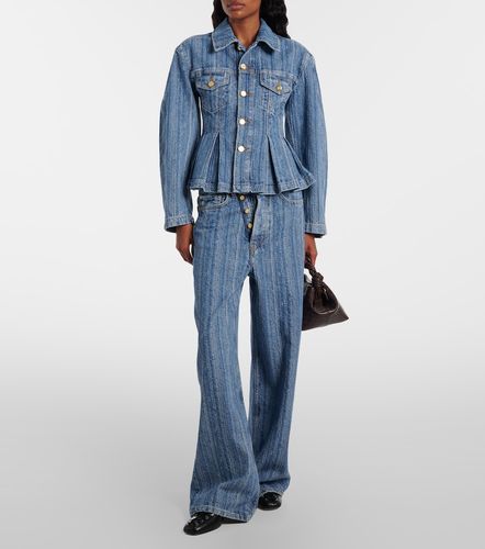 Ganni Jeans a gamba larga a righe - Ganni - Modalova