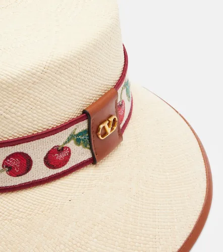 Cherryfic straw bucket hat - Valentino Garavani - Modalova