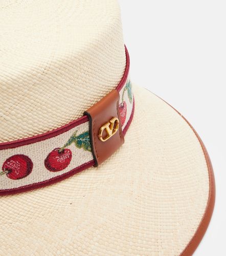 Valentino Hut Cherryfic aus Stroh - Valentino - Modalova