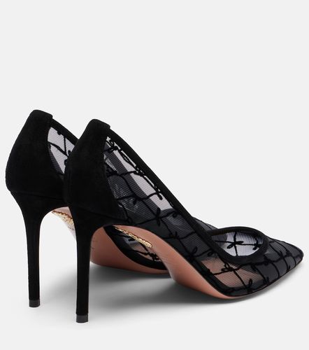 Pumps Bow Tie 85 in suede e mesh - Aquazzura - Modalova