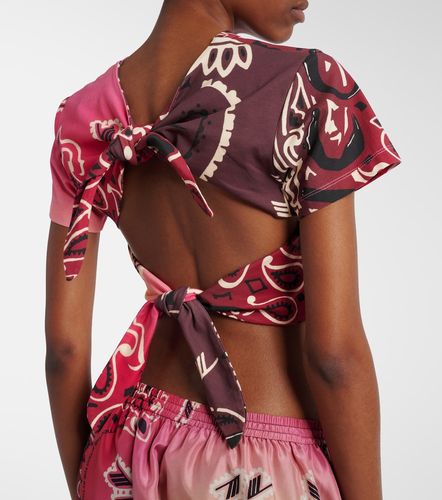 Crop top de algodón estampado - The Attico - Modalova