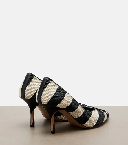 Tourni striped raffia-effect pumps - Jacquemus - Modalova