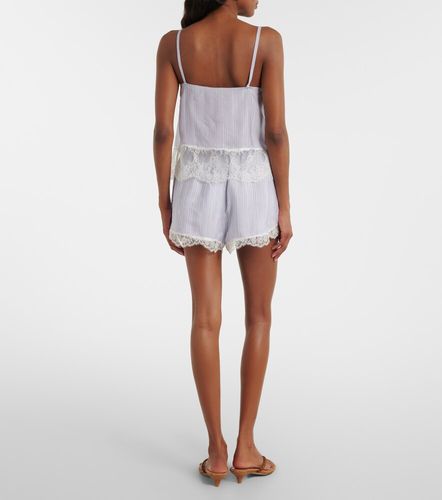 Frame Stripe Lace silk shorts - Frame - Modalova