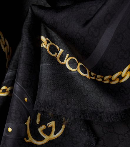 Gucci Chal de seda estampado con GG - Gucci - Modalova