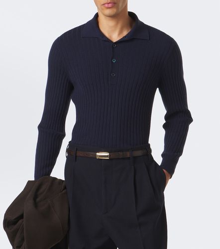 Ribbed-knit cashmere polo sweater - Brunello Cucinelli - Modalova
