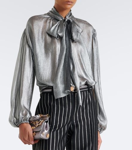 Blusa de georgette de seda con lazada - Dolce&Gabbana - Modalova