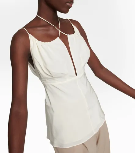 Toteme Gathered silk top - Toteme - Modalova