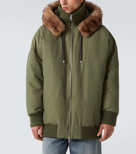 Shearling-trimmed technical puffer coat - Loewe - Modalova