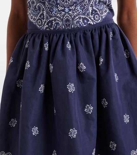 Minigonna Bandana in cotone e lino - Miu Miu - Modalova