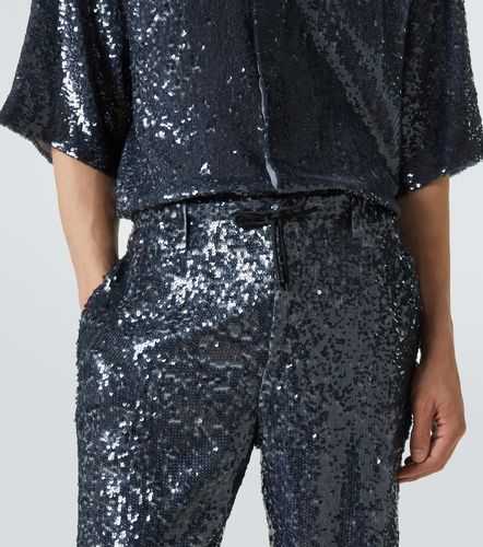 Sequined straight pants - Dries Van Noten - Modalova