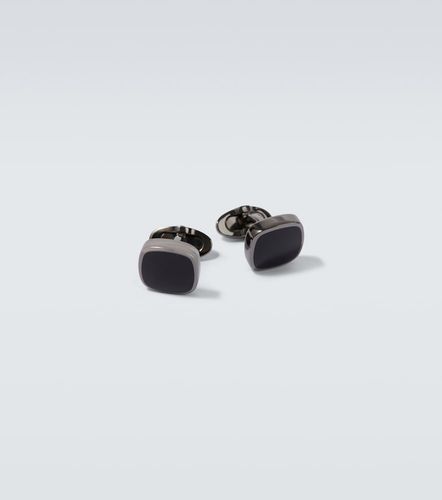 Sterling silver and enamel cufflinks - Giorgio Armani - Modalova
