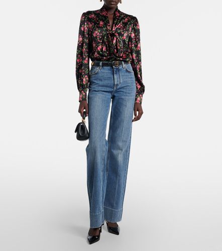 Blusa de satén en mezcla de seda floral - Dolce&Gabbana - Modalova