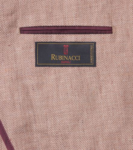 Blazer de lino y lana espigado - Rubinacci - Modalova