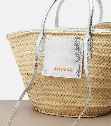 Soli Medium croc-effect raffia basket bag - Jacquemus - Modalova