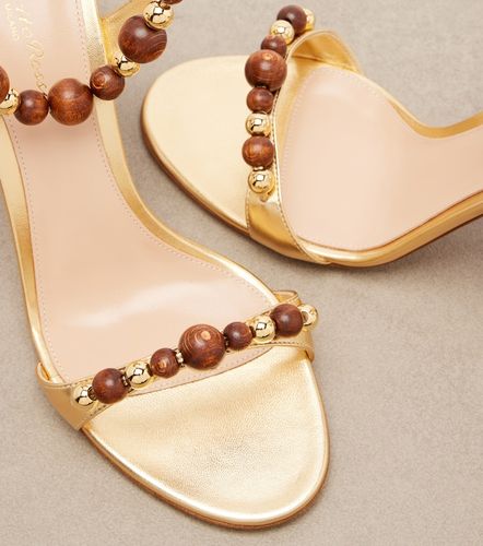 Embellished metallic leather slingback sandals - Gianvito Rossi - Modalova