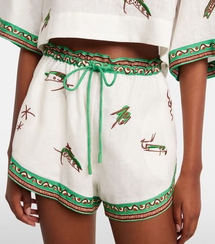 Wanda embroidered linen shorts - Alemais - Modalova