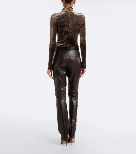 Pantalones slim de piel - Ralph Lauren Collection - Modalova