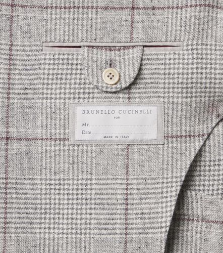 Abito in seta, lana e cashmere a quadri - Brunello Cucinelli - Modalova