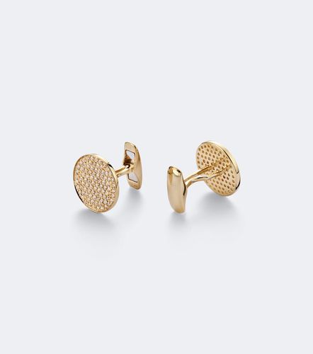Disc 14kt cufflinks with diamonds - Sydney Evan - Modalova
