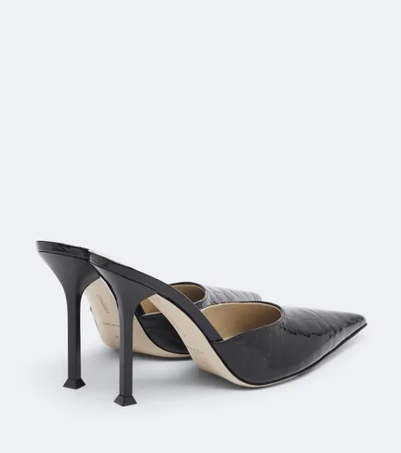 Helix croc-effect patent leather mules - Christen - Modalova