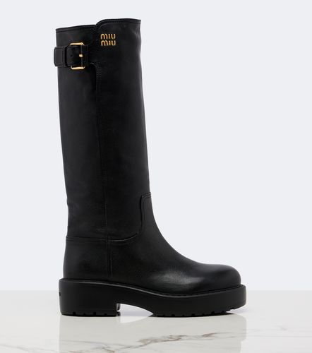 Miu Miu Leather knee-high boots - Miu Miu - Modalova