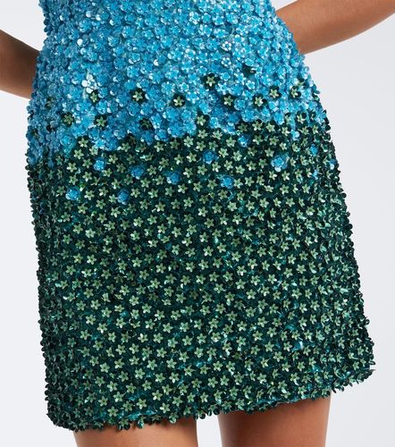 Embellished floral silk minidress - La Fuori - Modalova