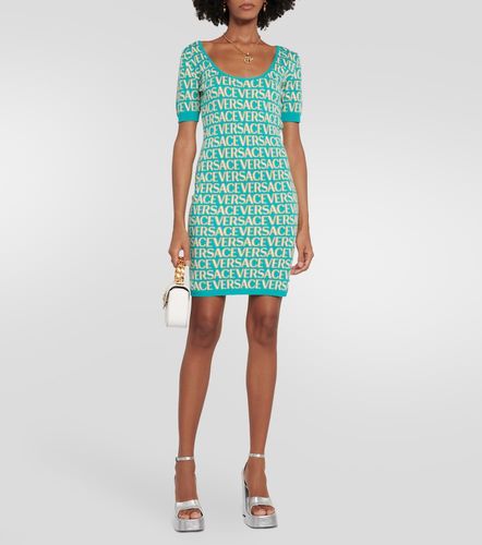 Miniabito con intarsi Allover - Versace - Modalova