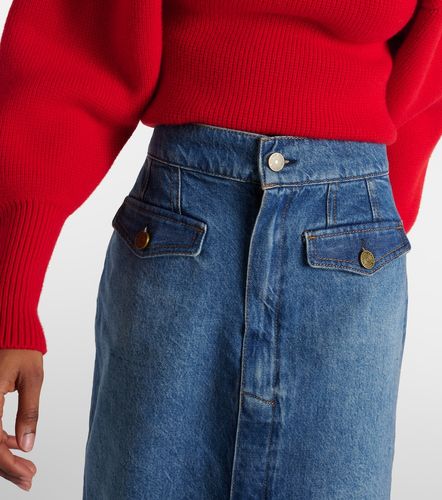 Falda midi The Vent Front de denim - Frame - Modalova