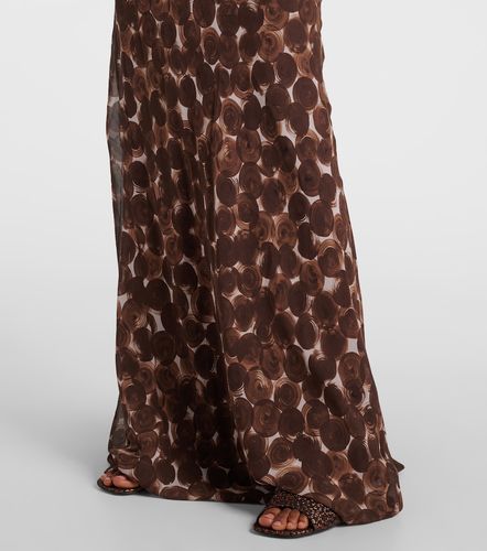 Abito lungo in seta con stampa - Dries Van Noten - Modalova