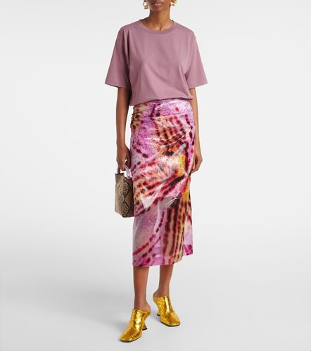 Mules con cuña de piel grabada - Dries Van Noten - Modalova