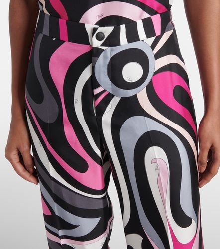 Pantaloni regular Marmo in twill di seta - Pucci - Modalova