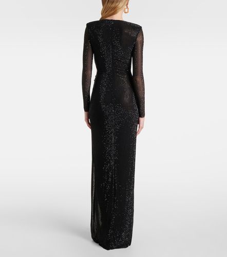 Abito lungo in mesh con strass - Self-Portrait - Modalova