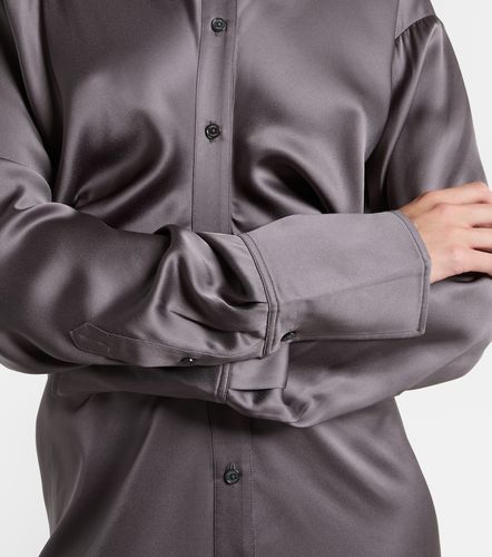 Vestido camisero de satén drapeado - Toteme - Modalova