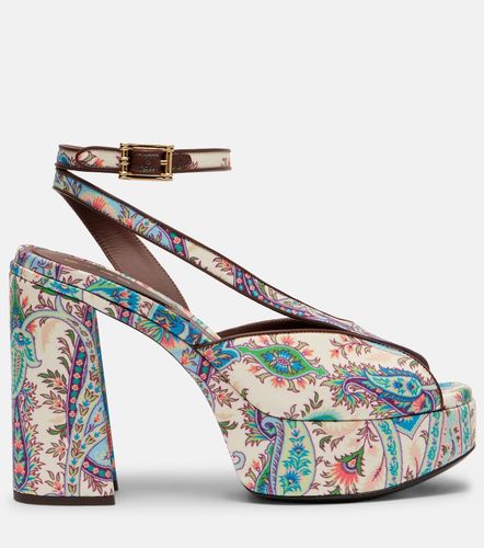 Paisley canvas platform sandals - Etro - Modalova