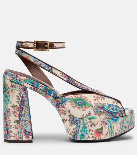 Paisley canvas platform sandals - Etro - Modalova