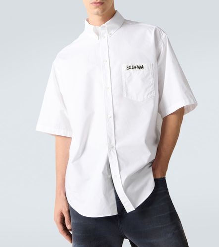 Camisa Masking Tape de popelín de algodón - Balenciaga - Modalova