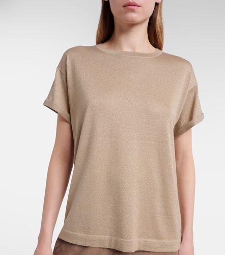 T-shirt in misto cashmere, seta e Lurex® - Brunello Cucinelli - Modalova
