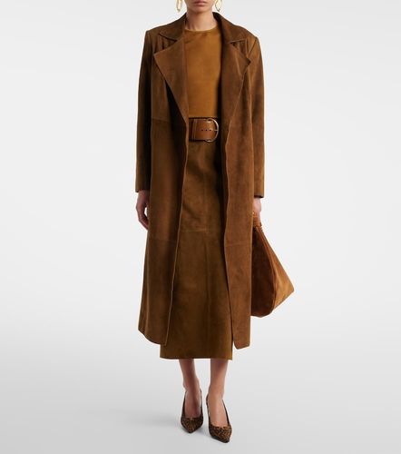 Winona belted suede wrap coat - Nour Hammour - Modalova