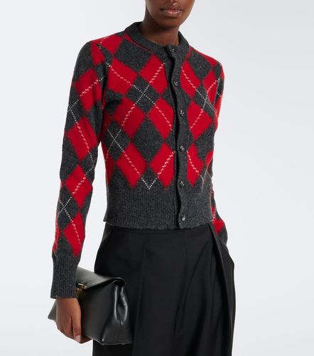 Argyle virgin wool cardigan - Ami Paris - Modalova
