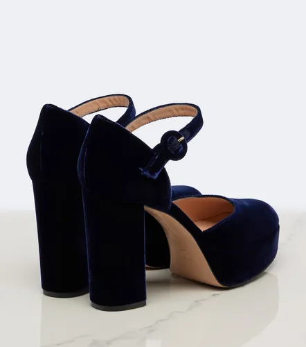 Salones de terciopelo con plataforma - Gianvito Rossi - Modalova