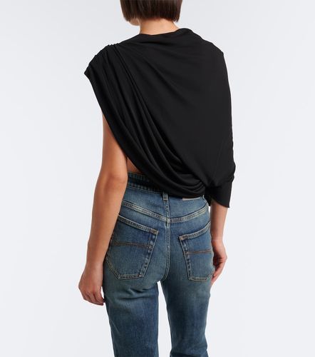 Draped one-shoulder jersey top - Balenciaga - Modalova