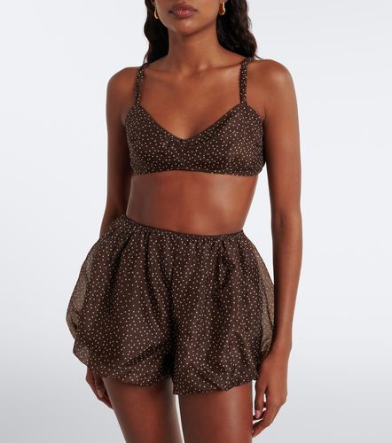 Shorts in organza di seta a pois - SIR - Modalova