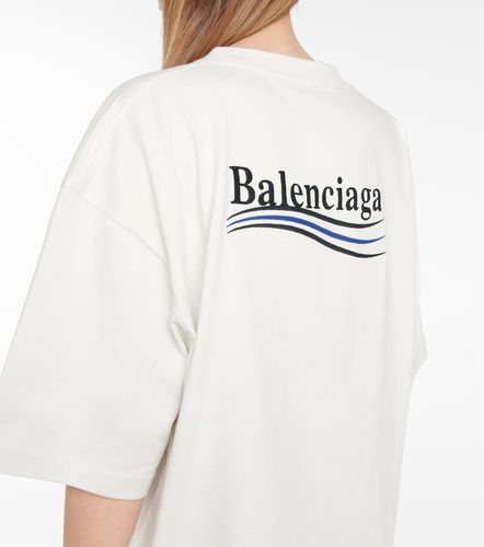 Camiseta de algodón con logo - Balenciaga - Modalova