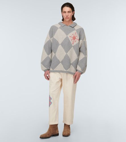 Pantalones rectos de algodón bordados - Adish - Modalova