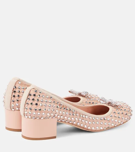 Crystal-embellished leather pumps - Rene Caovilla - Modalova