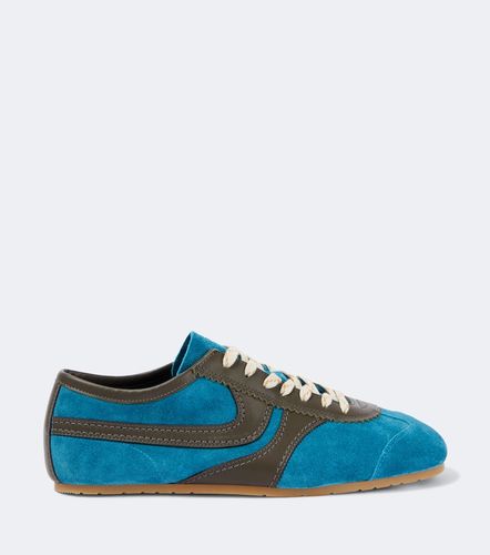 Leather-trimmed suede sneakers - Dries Van Noten - Modalova