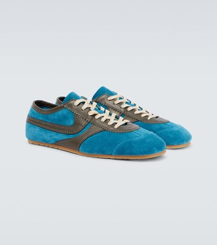 Leather-trimmed suede sneakers - Dries Van Noten - Modalova