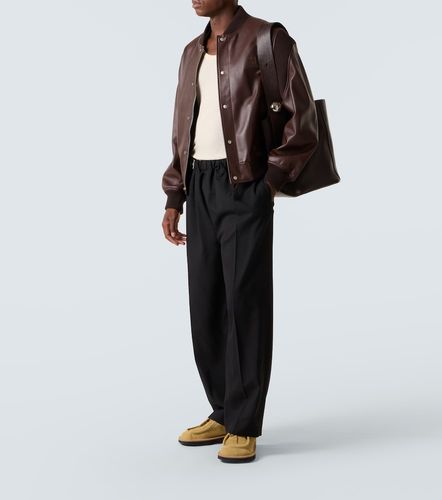 Loewe Belted wool straight pants - Loewe - Modalova