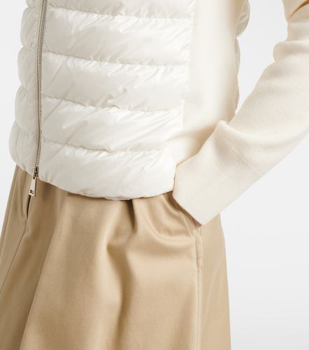 Down-paneled virgin wool cardigan - Moncler - Modalova