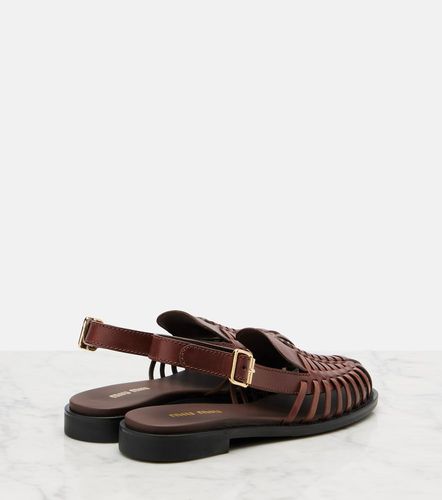 Miu Miu Sandali slingback in pelle - Miu Miu - Modalova
